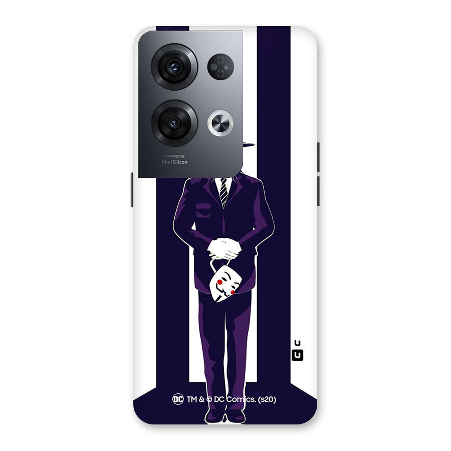 Vendetta Gentleman Holding Mask Illustration Back Case for Oppo Reno8 Pro 5G