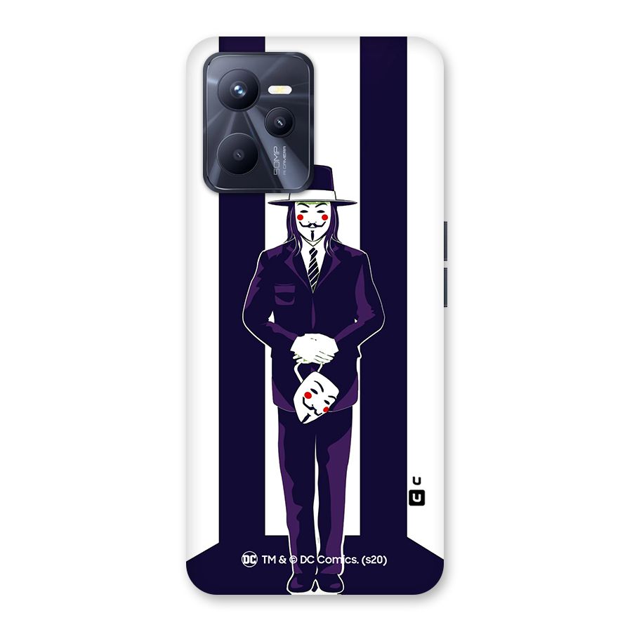Vendetta Gentleman Holding Mask Illustration Back Case for Realme C35