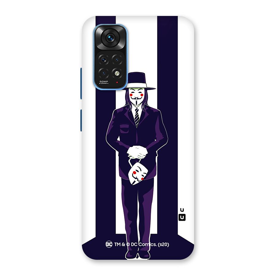 Vendetta Gentleman Holding Mask Illustration Back Case for Redmi Note 11S
