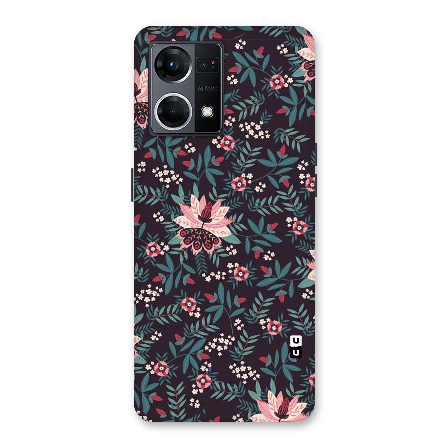 Very Leafy Pattern Glass Back Case for Oppo F21 Pro 5G