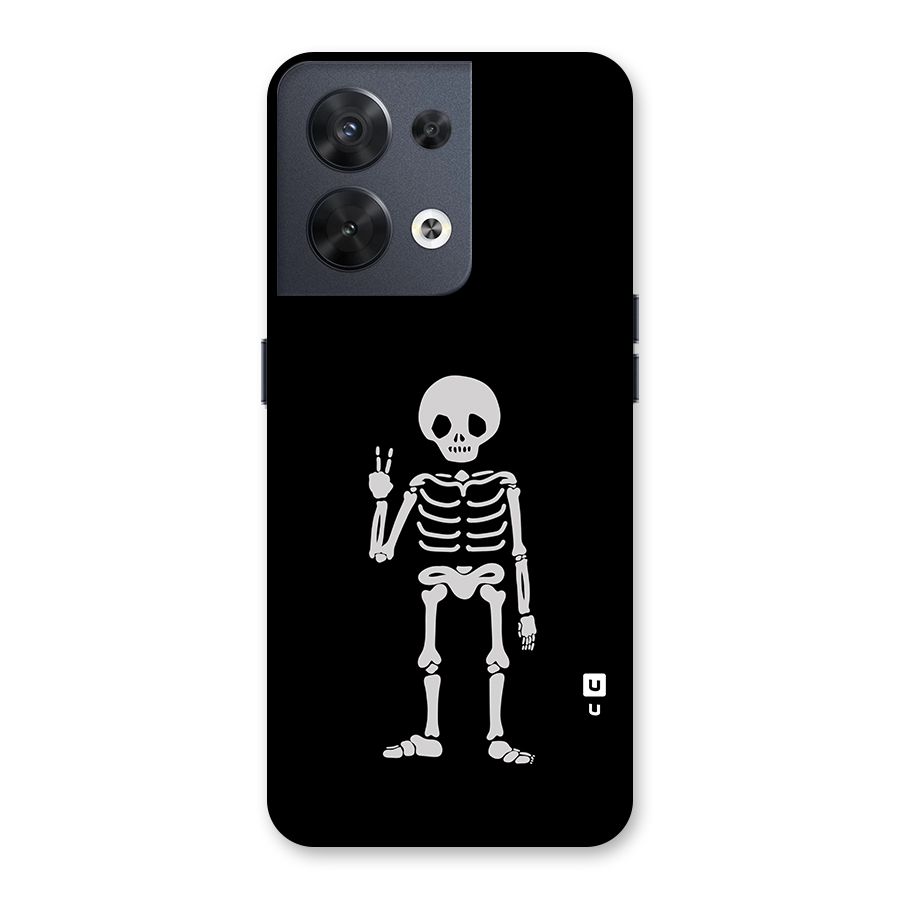 Victory Skeleton Spooky Back Case for Oppo Reno8 5G