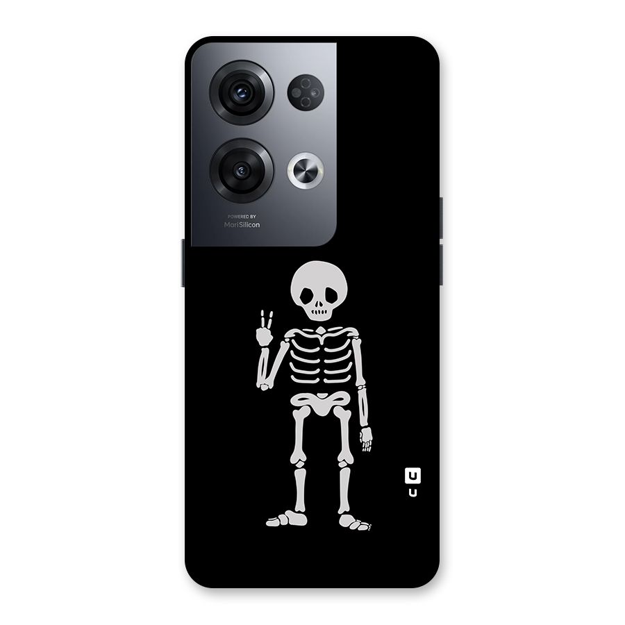 Victory Skeleton Spooky Back Case for Oppo Reno8 Pro 5G