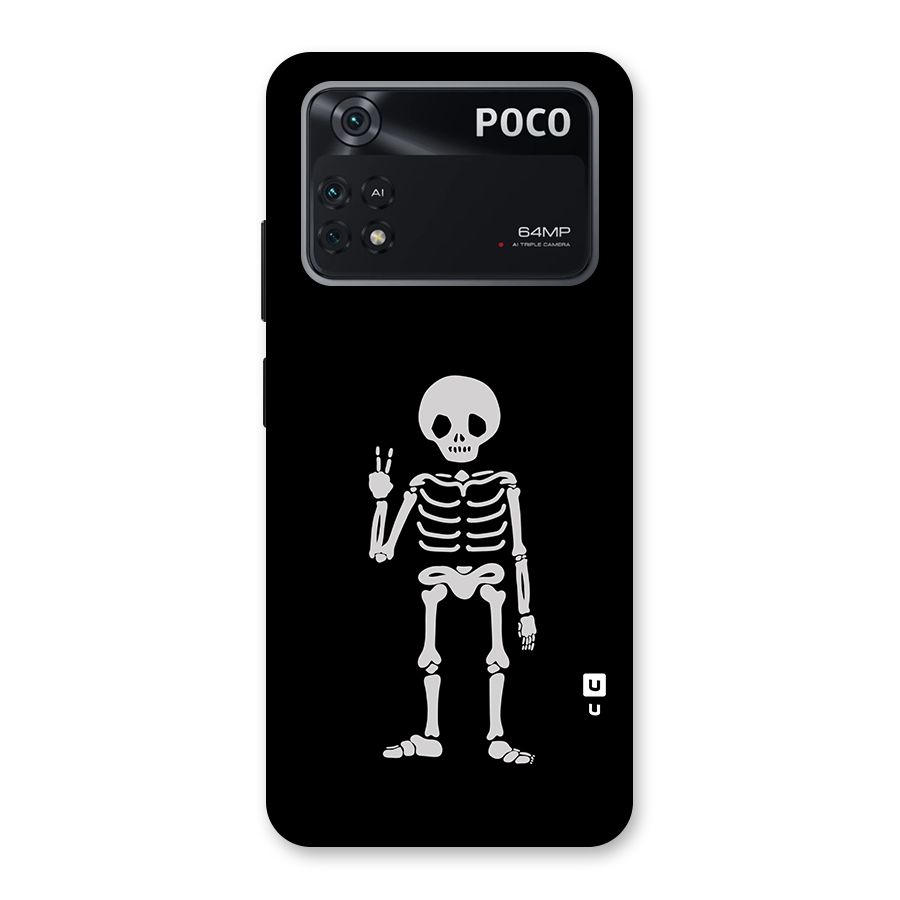 Victory Skeleton Spooky Back Case for Poco M4 Pro 4G