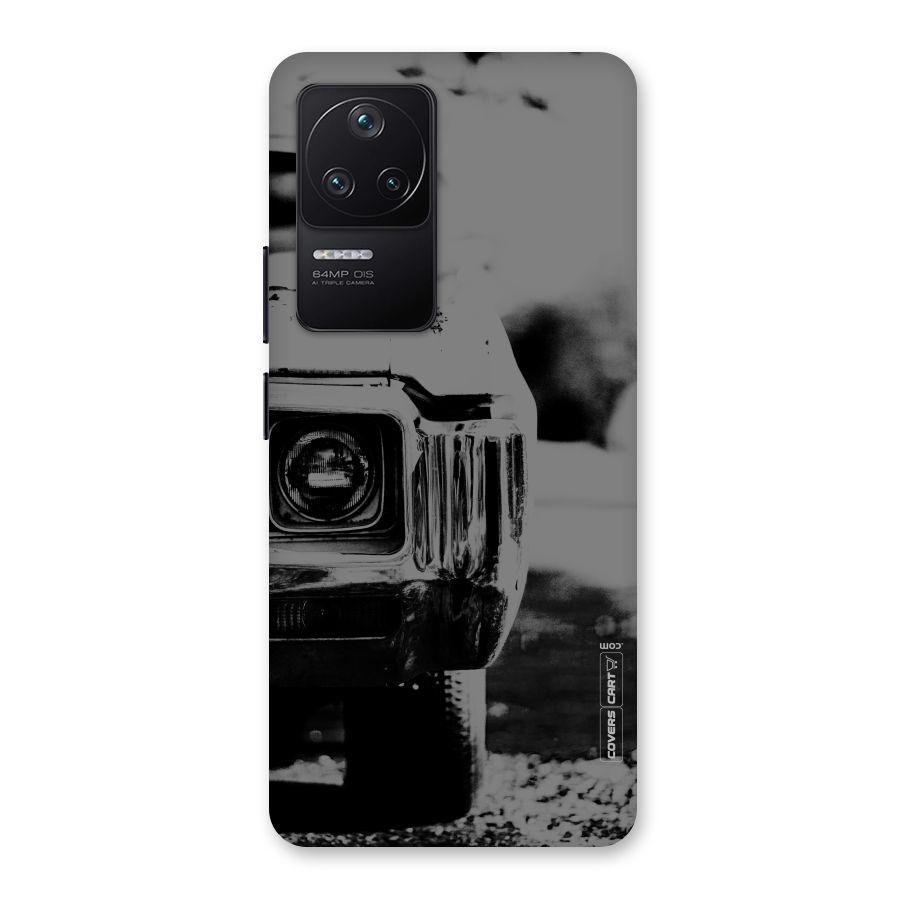 Vintage Car Black and White Back Case for Poco F4 5G