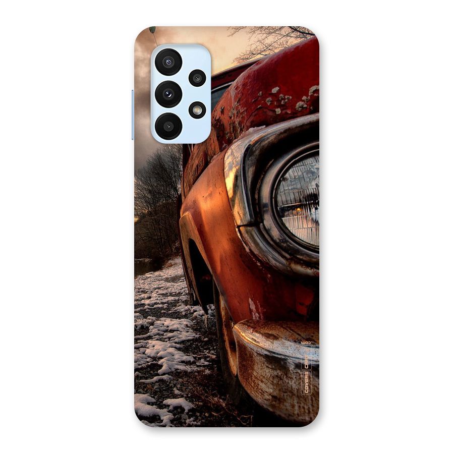 Vintage Car Headlight Back Case for Galaxy A23
