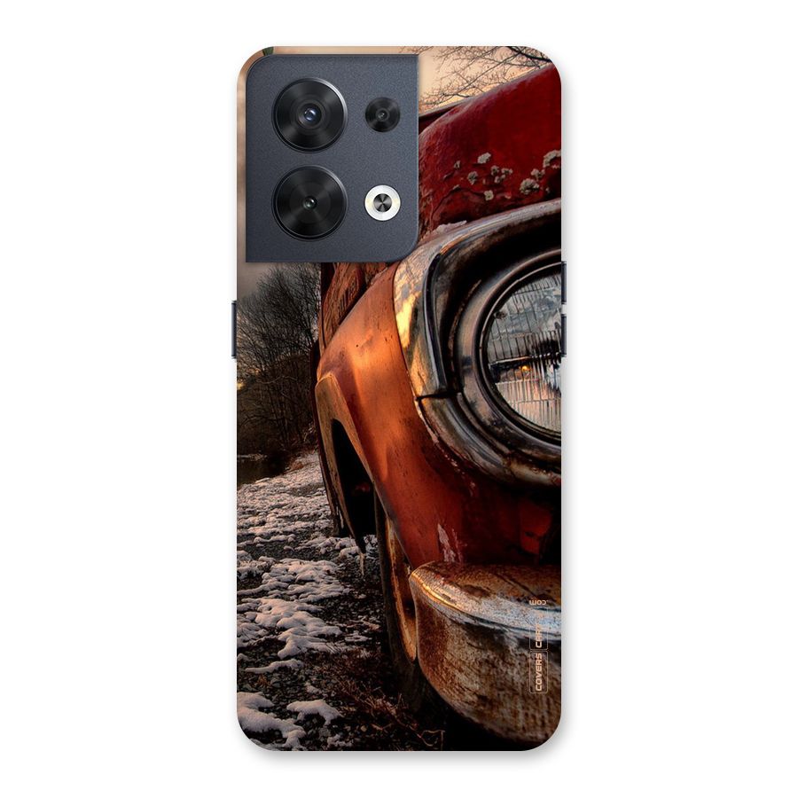 Vintage Car Headlight Back Case for Oppo Reno8 5G