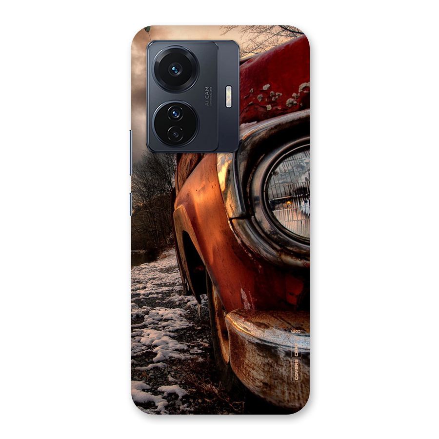 Vintage Car Headlight Back Case for Vivo T1 Pro