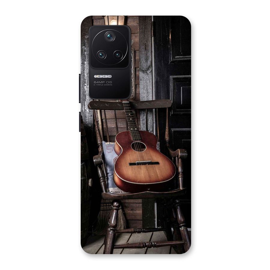 Vintage Chair Guitar Back Case for Poco F4 5G