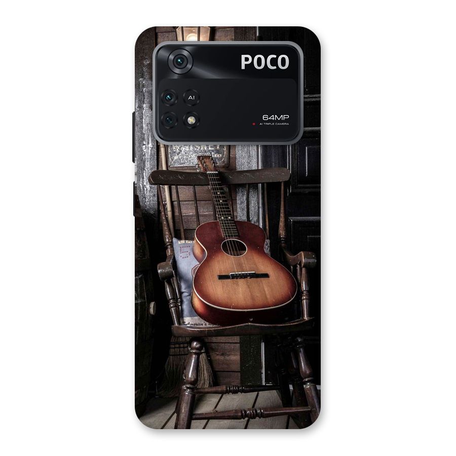 Vintage Chair Guitar Back Case for Poco M4 Pro 4G