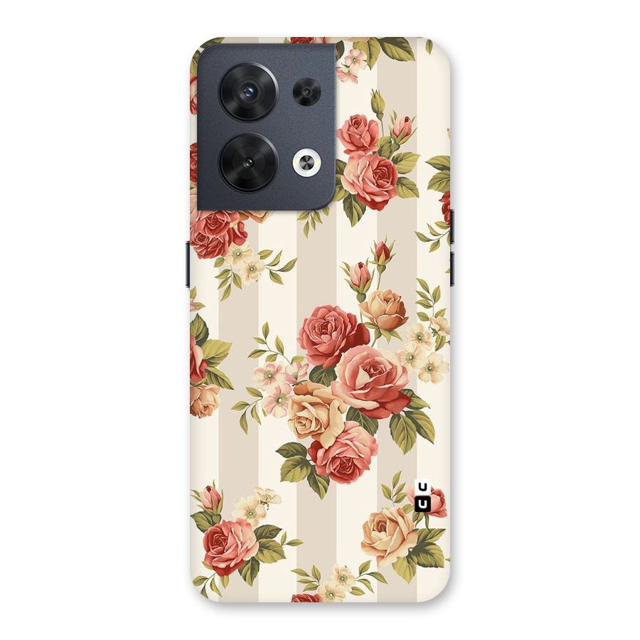 Vintage Color Flowers Back Case for Oppo Reno8 5G