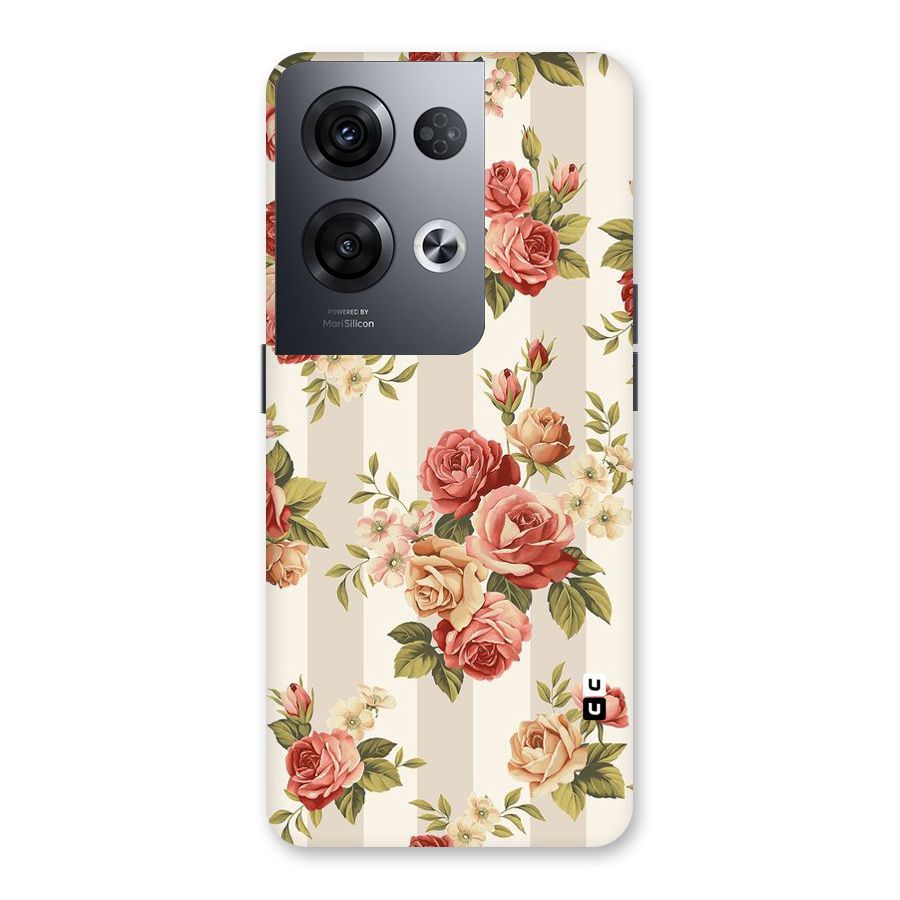 Vintage Color Flowers Back Case for Oppo Reno8 Pro 5G