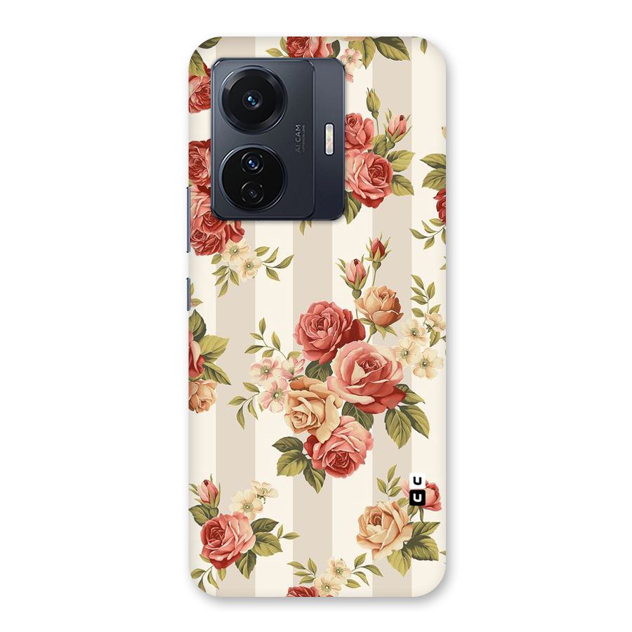 Vintage Color Flowers Back Case for Vivo T1 Pro