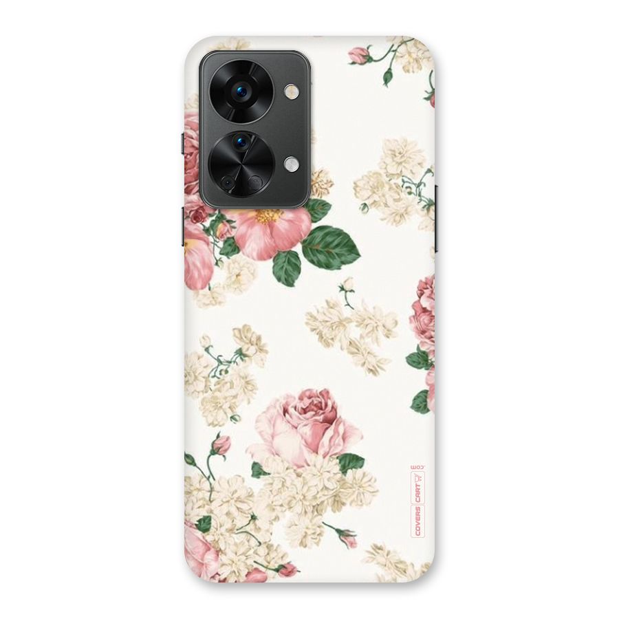 Vintage Floral Pattern Back Case for OnePlus Nord 2T