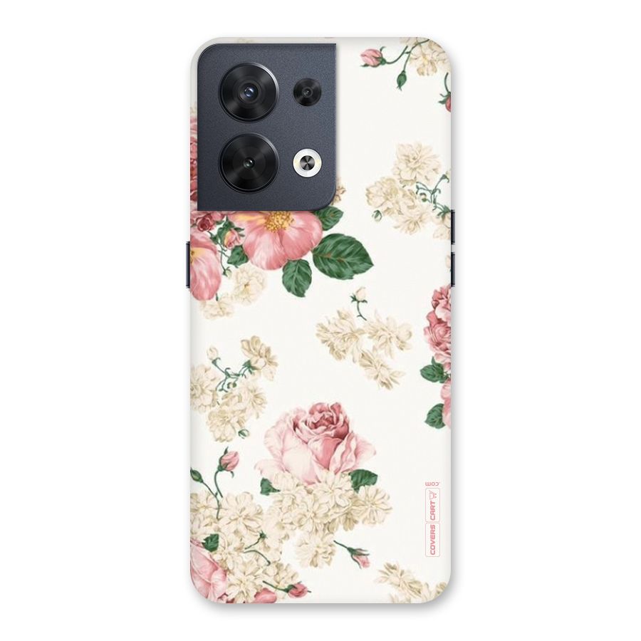 Vintage Floral Pattern Back Case for Oppo Reno8 5G