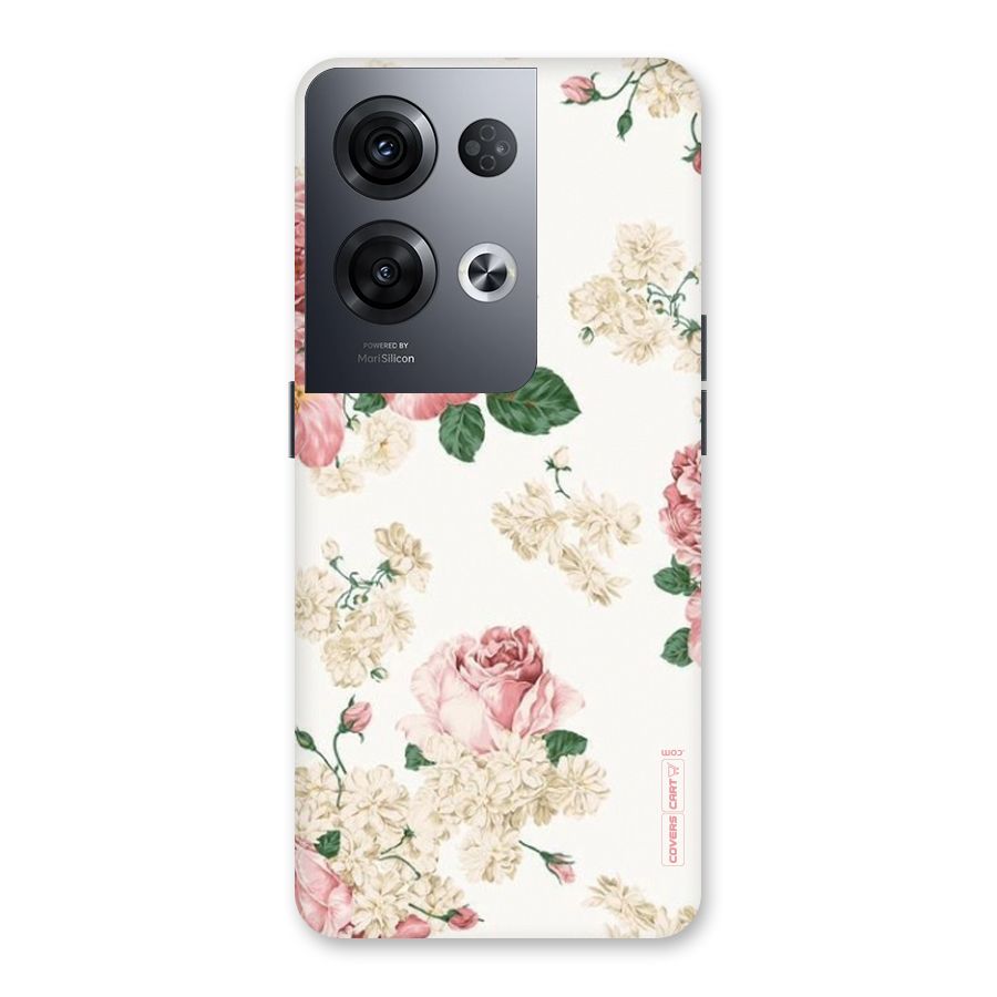 Vintage Floral Pattern Back Case for Oppo Reno8 Pro 5G