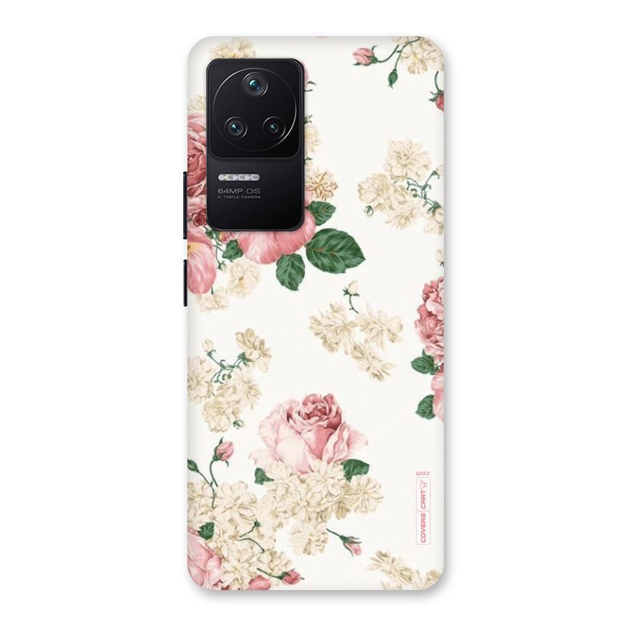 Vintage Floral Pattern Back Case for Poco F4 5G