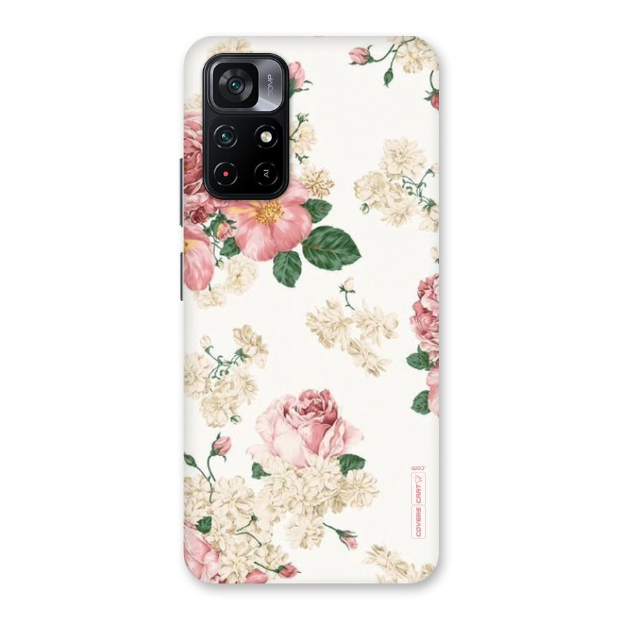 Vintage Floral Pattern Back Case for Poco M4 Pro 5G