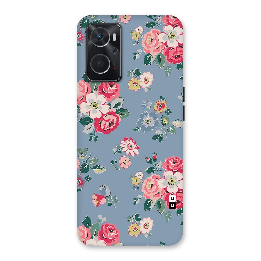 Vintage Flower Pattern Back Case for Oppo K10 4G