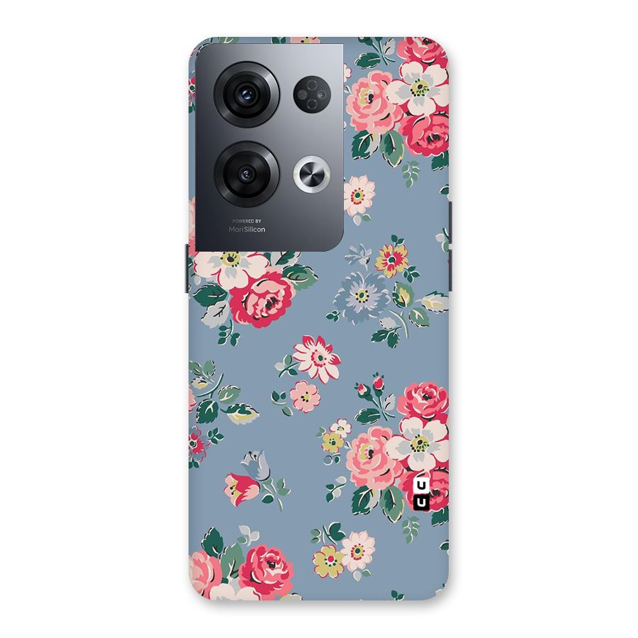 Vintage Flower Pattern Back Case for Oppo Reno8 Pro 5G