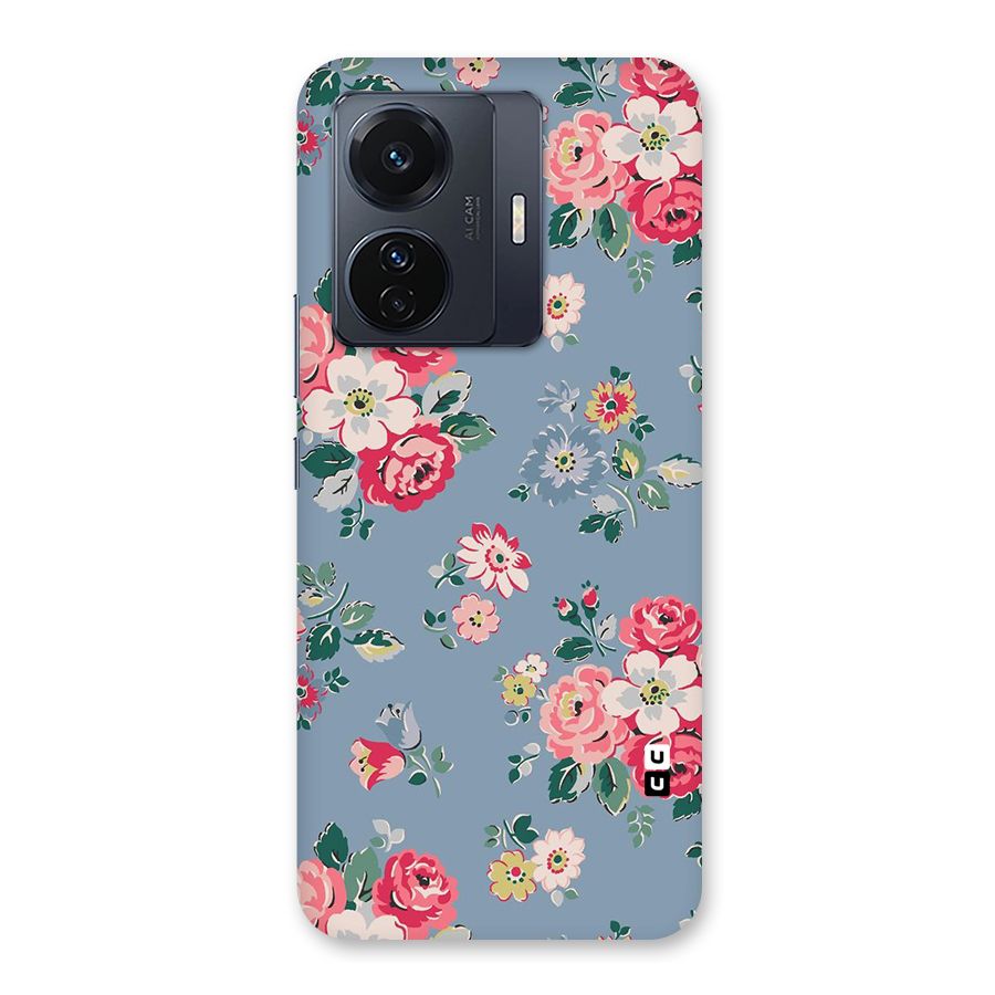 Vintage Flower Pattern Back Case for Vivo T1 Pro