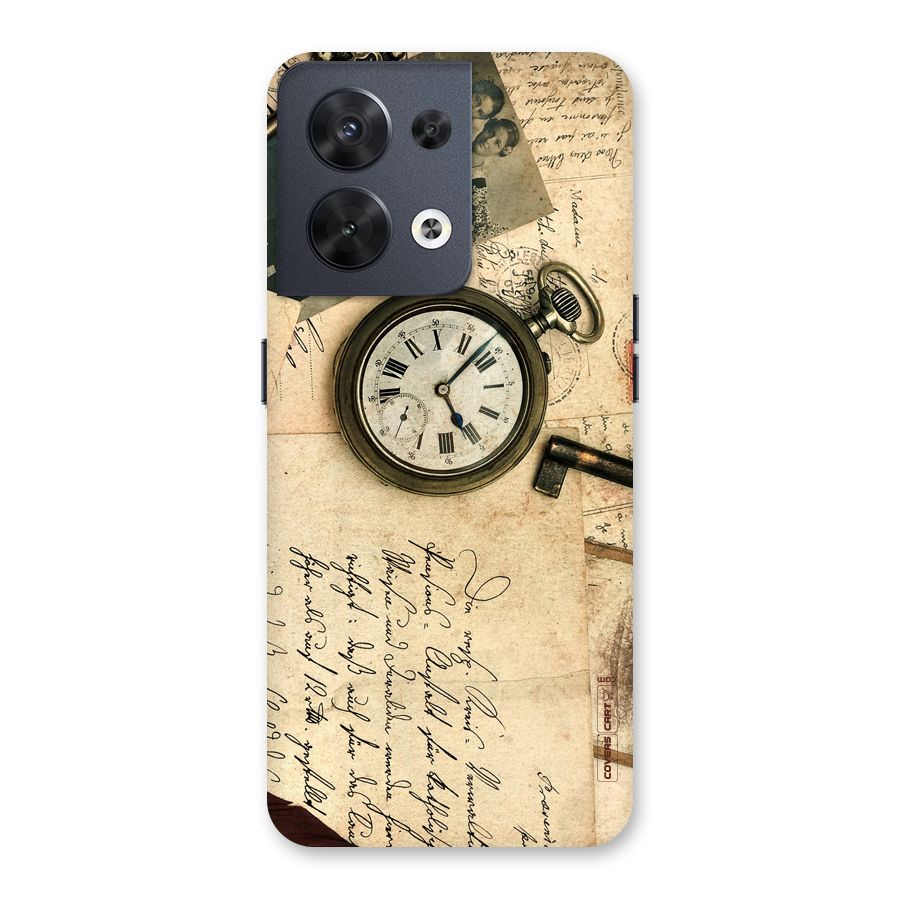 Vintage Key And Compass Back Case for Oppo Reno8 5G