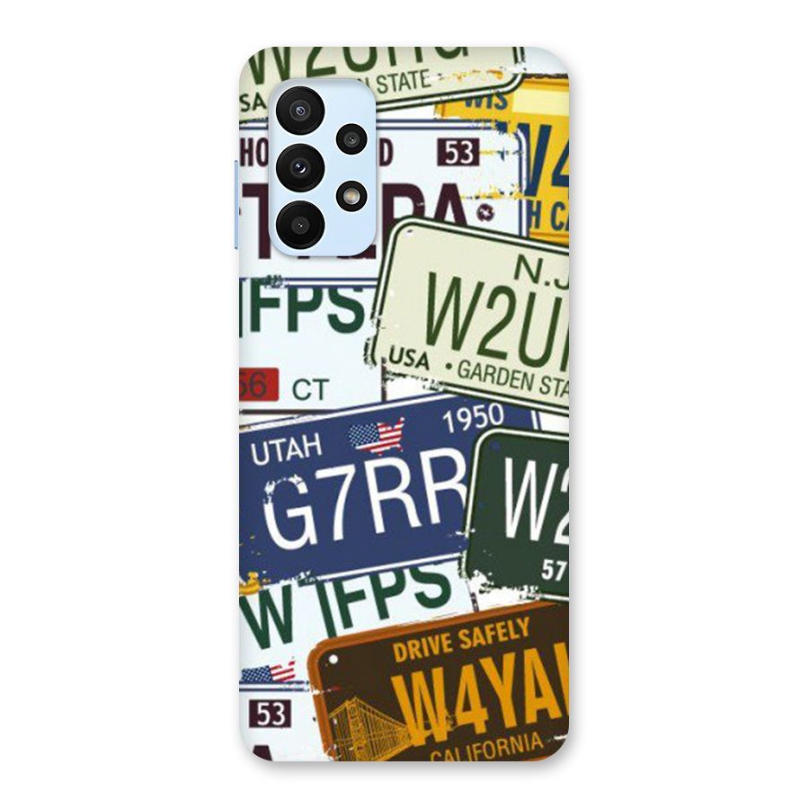 Vintage License Plates Back Case for Galaxy A23