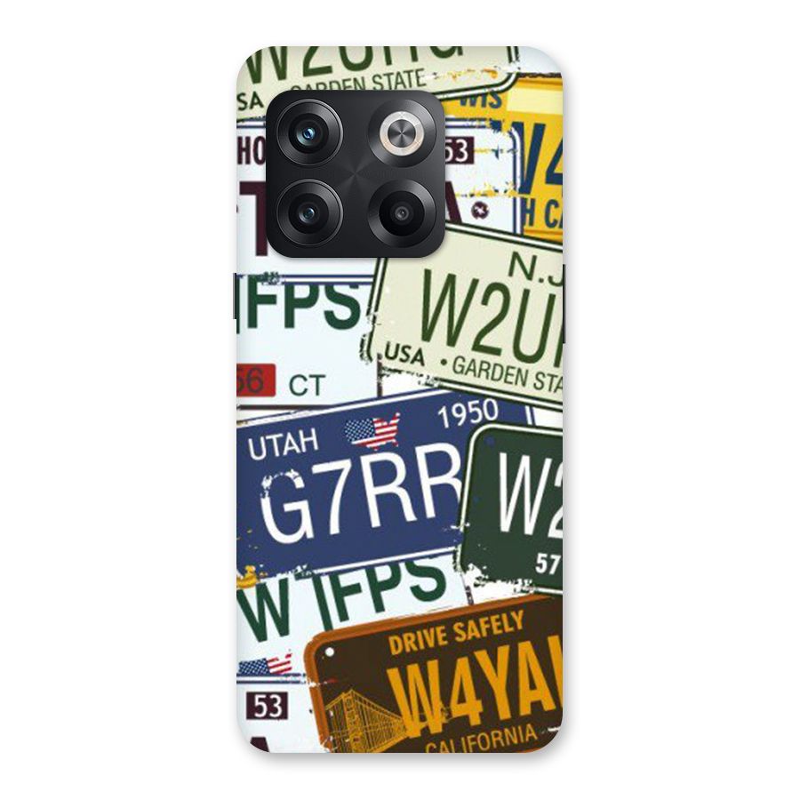 Vintage License Plates Back Case for OnePlus 10T