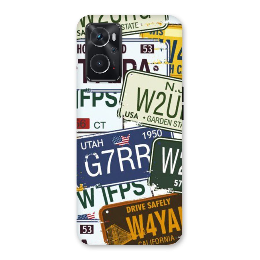 Vintage License Plates Back Case for Oppo K10 4G