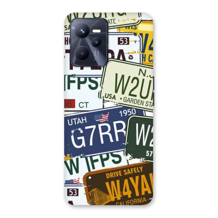 Vintage License Plates Back Case for Realme C35