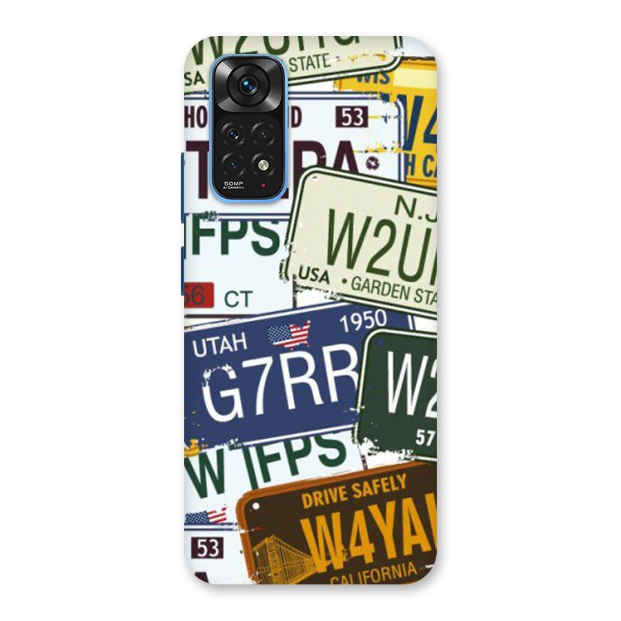 Vintage License Plates Back Case for Redmi Note 11S