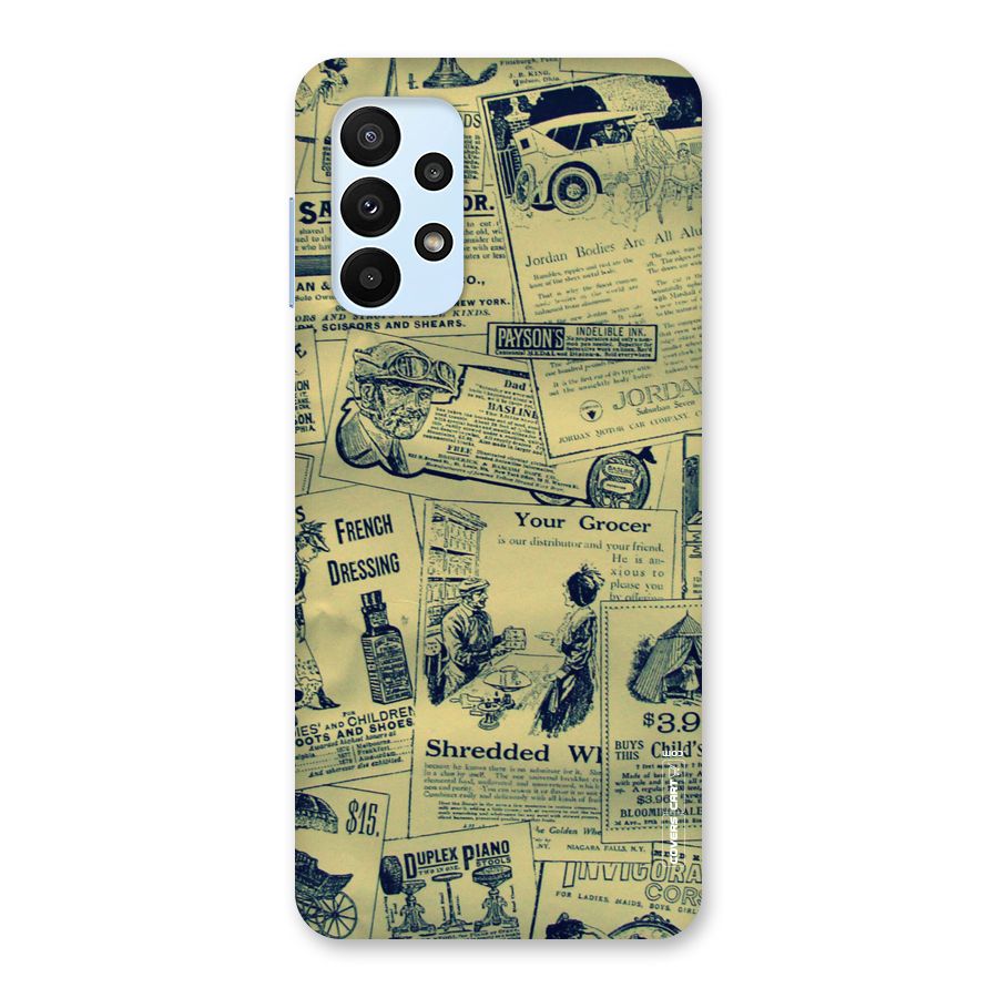 Vintage Newspaper Cutouts Back Case for Galaxy A23