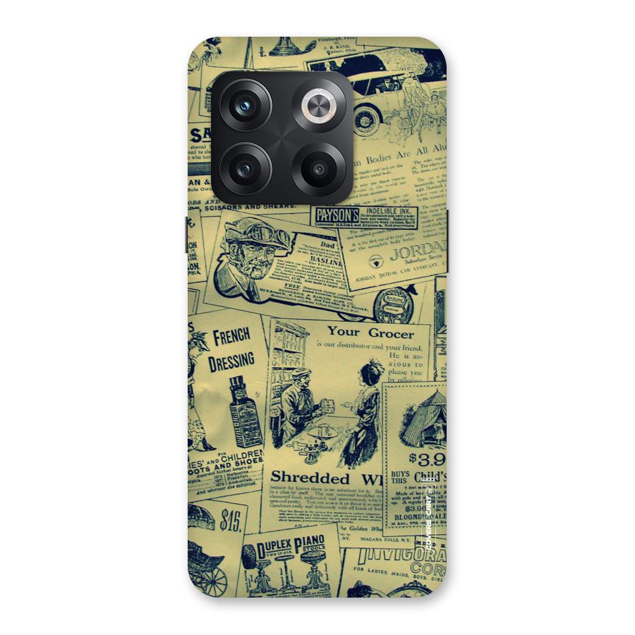 Vintage Newspaper Cutouts Back Case for OnePlus 10T