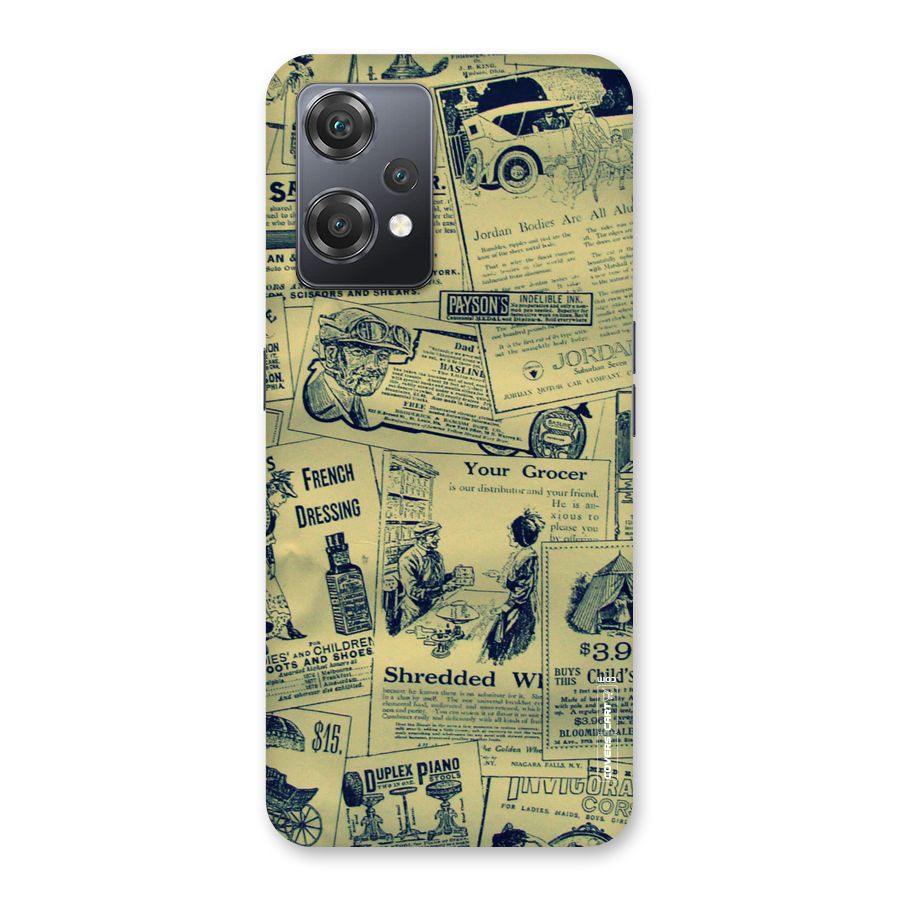 Vintage Newspaper Cutouts Back Case for OnePlus Nord CE 2 Lite 5G
