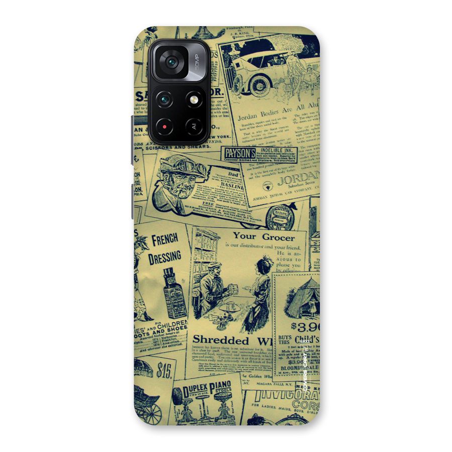 Vintage Newspaper Cutouts Back Case for Poco M4 Pro 5G