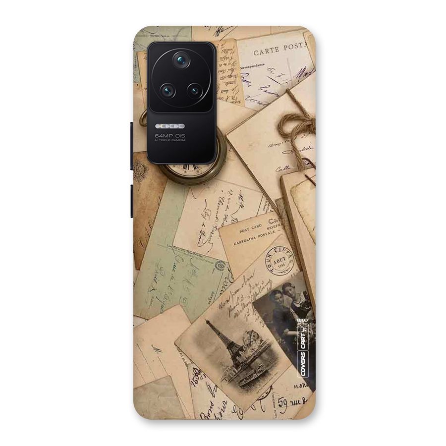Vintage Postcards Back Case for Poco F4 5G
