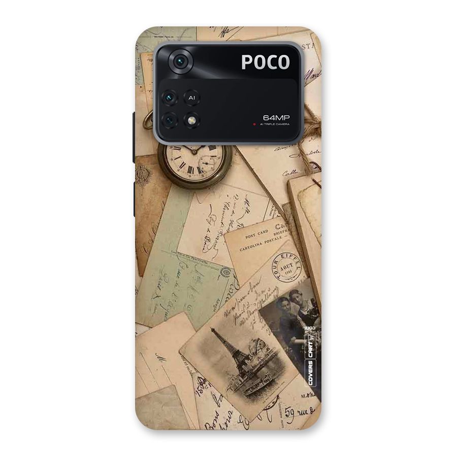 Vintage Postcards Back Case for Poco M4 Pro 4G