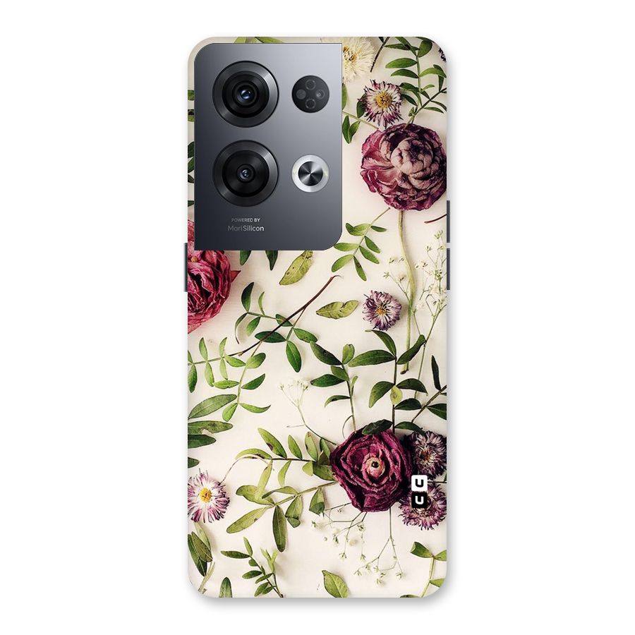 Vintage Rust Floral Back Case for Oppo Reno8 Pro 5G
