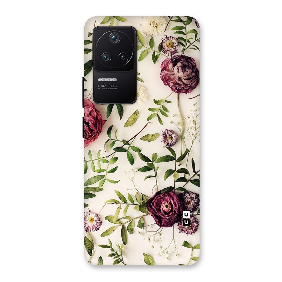 Vintage Rust Floral Back Case for Poco F4 5G