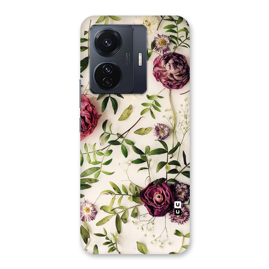 Vintage Rust Floral Back Case for Vivo T1 Pro