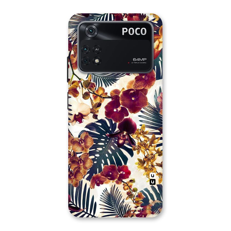 Vintage Rustic Flowers Back Case for Poco M4 Pro 4G