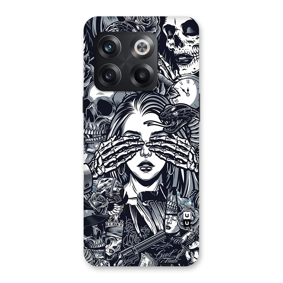 Vintage Skulls and Girl Style Back Case for OnePlus 10T