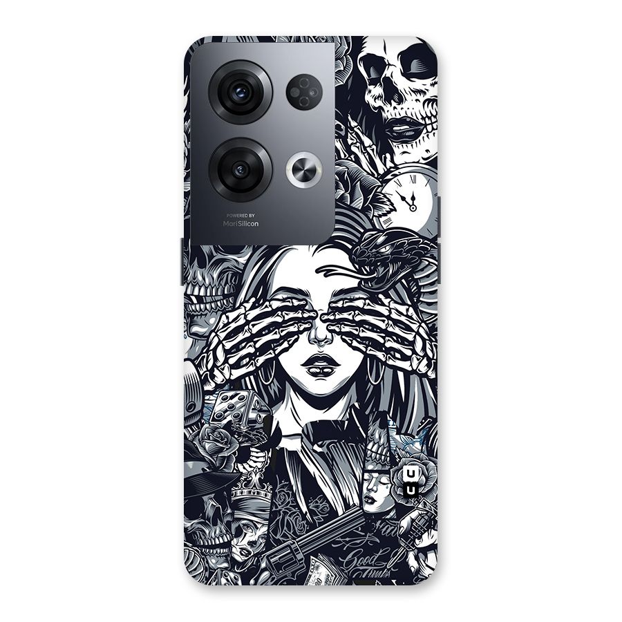 Vintage Skulls and Girl Style Back Case for Oppo Reno8 Pro 5G