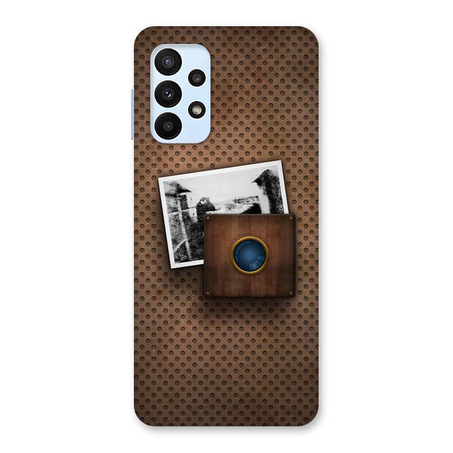 Vintage Wood Camera Back Case for Galaxy A23