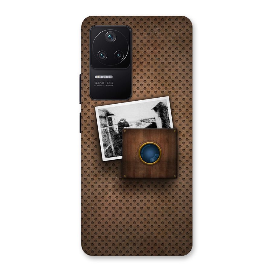 Vintage Wood Camera Back Case for Poco F4 5G