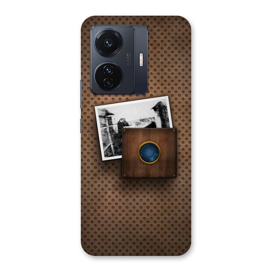 Vintage Wood Camera Back Case for Vivo T1 Pro