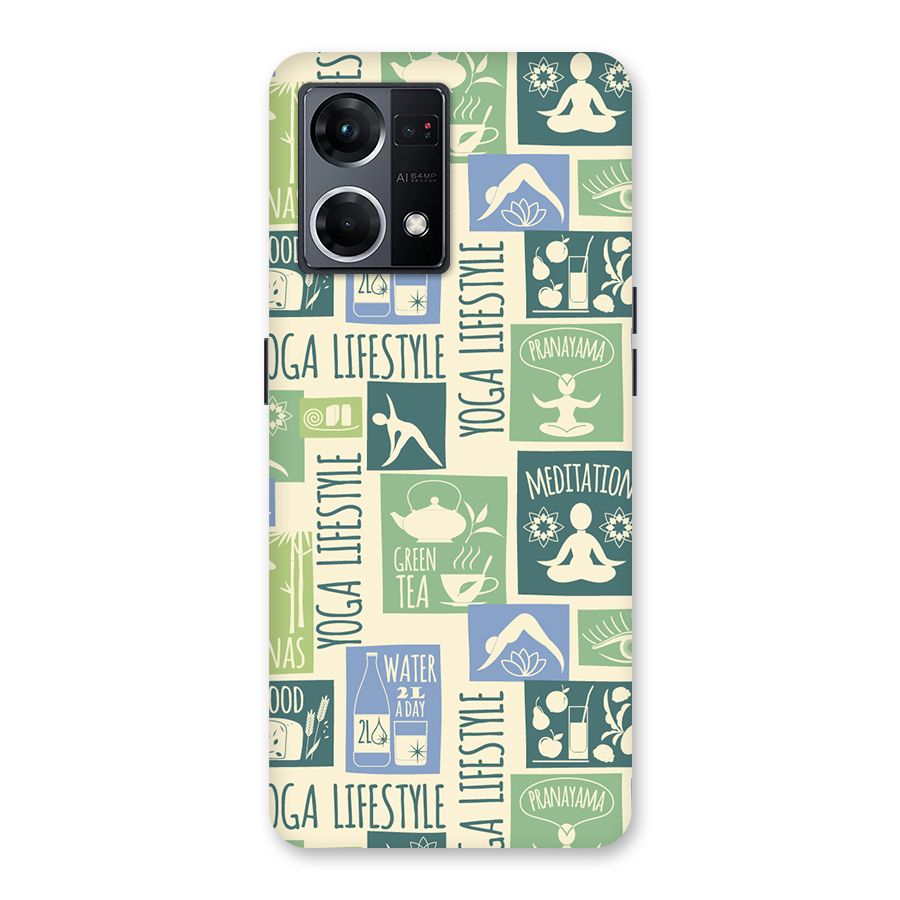 Vintage Yoga Lifestyle Glass Back Case for Oppo F21 Pro 5G