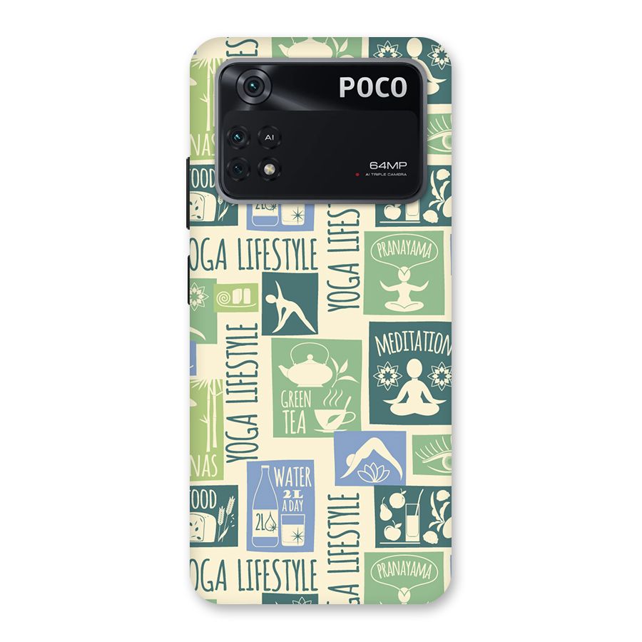 Vintage Yoga Lifestyle Back Case for Poco M4 Pro 4G