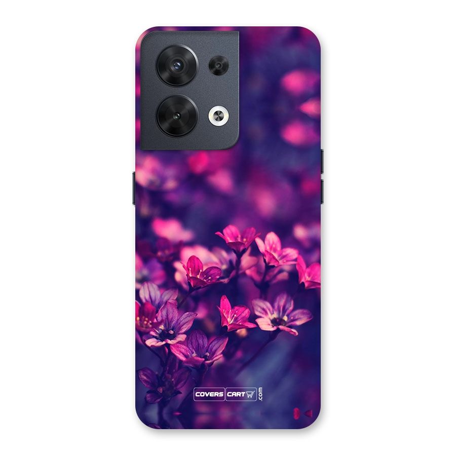 Violet Floral Back Case for Oppo Reno8 5G