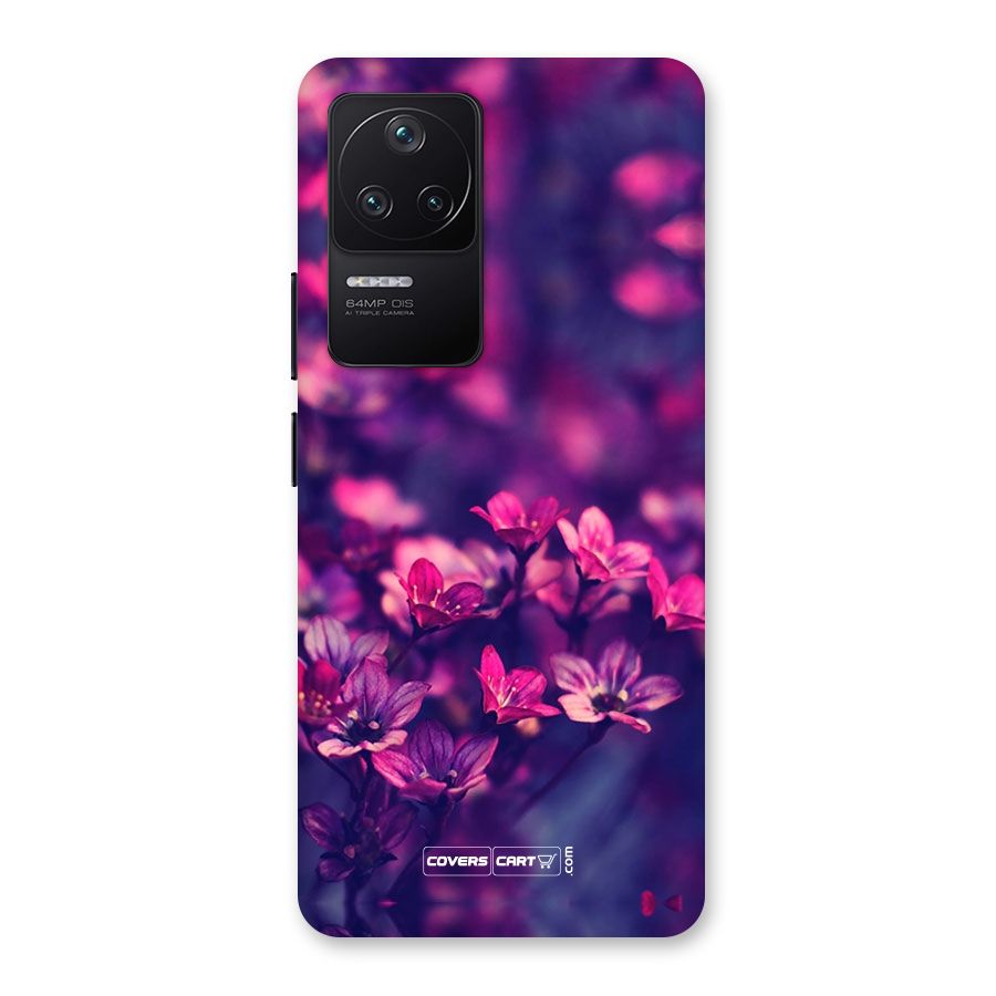 Violet Floral Back Case for Poco F4 5G