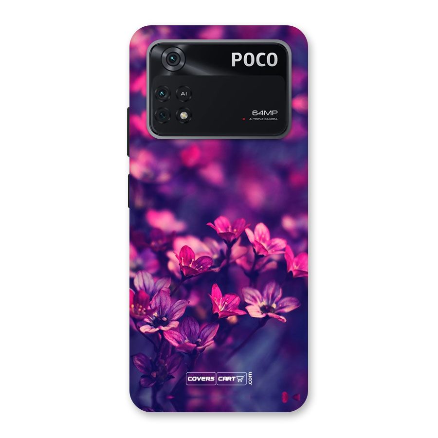 Violet Floral Back Case for Poco M4 Pro 4G